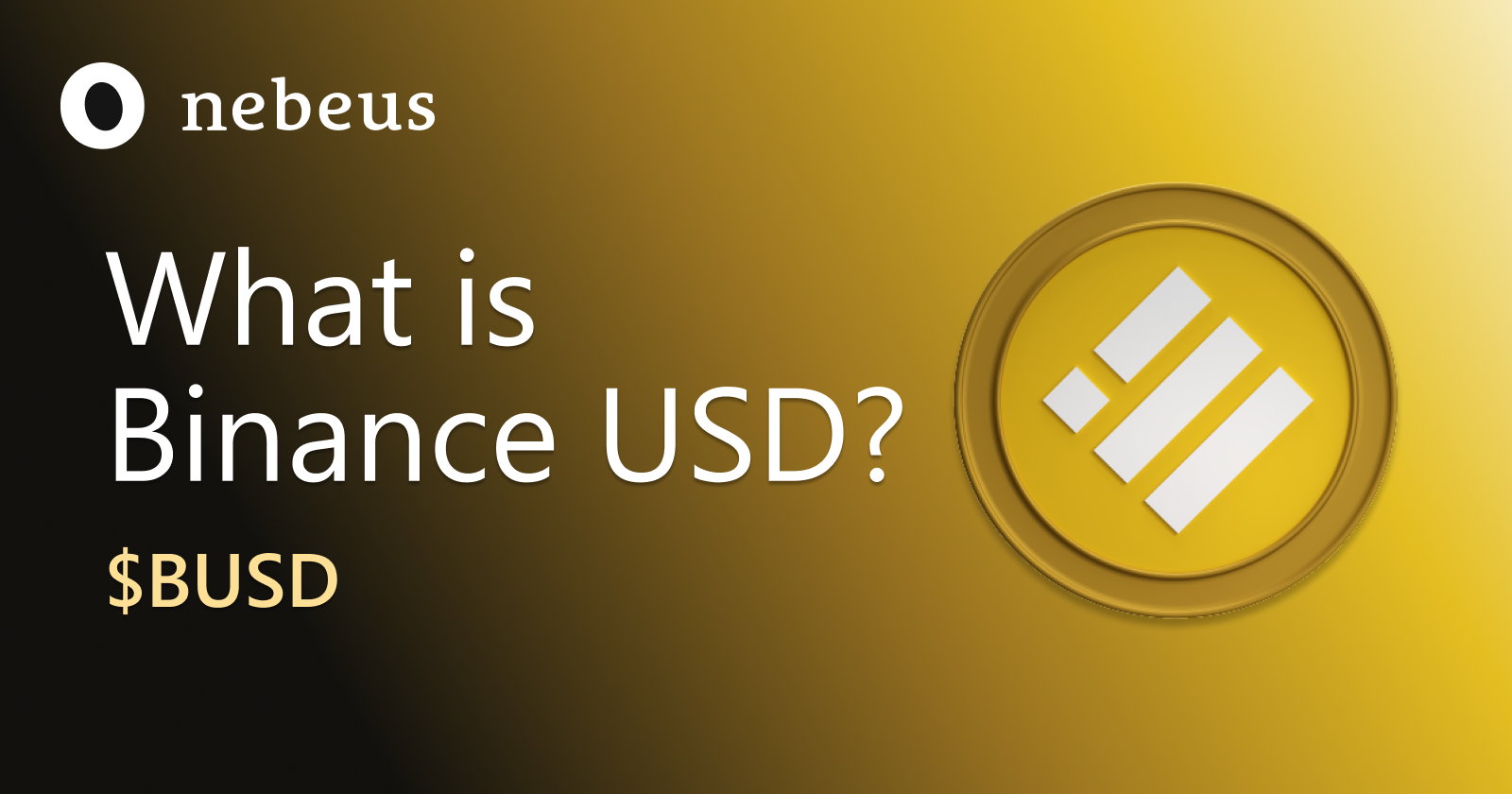 What is Binance USD? BUSD - Nebeus
