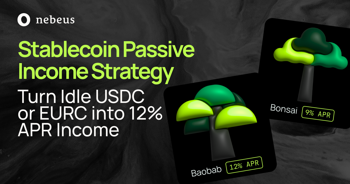 Stablecoin Passive Income Strategy: Turn Idle USDC or EURC into 12% APR Income